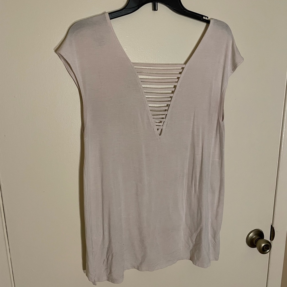 White, cut out shirt